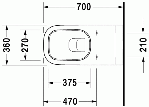 Miska wisząca WC DURAVIT D-COCE 70cm, dla niepełnosprawnych, biała 22280900002