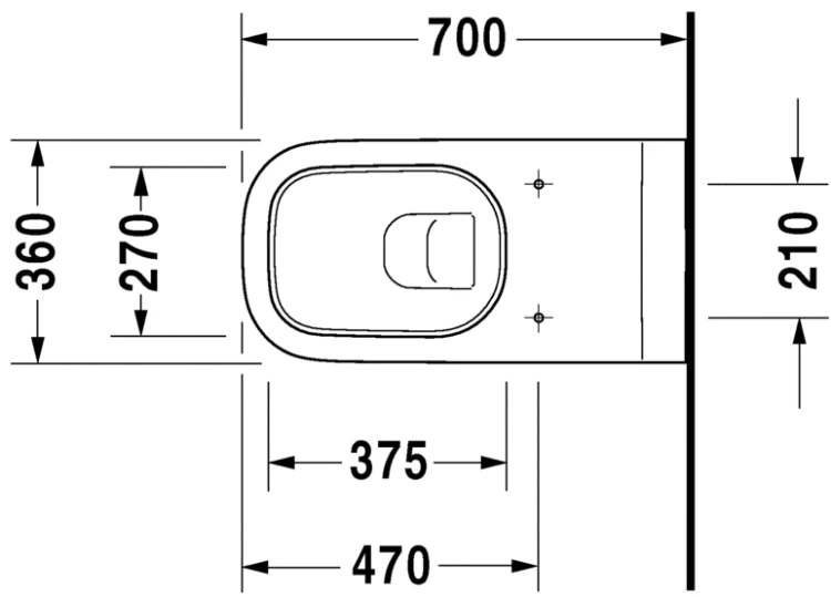 Miska wisząca WC DURAVIT D-COCE 70cm, dla niepełnosprawnych, biała 22280900002