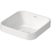 Umywalka nablatowa DURAVIT HAPPY D.2 PLUS 40x40cm, bez przelewu, bez otworu, szlifowana, biała 2359400000