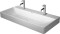 Umywalka nablatowa DURAVIT DURASQUARE 100x47cm, bez przelewu, 2 otwory, szlifowana, biała 2353100072