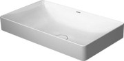 Umywalka nablatowa DURAVIT DURASQUARE 60x34,5cm, bez przelewu, bez otworu, szlifowana, biała 2355600000