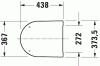 Deska WC DURAVIT Me by Starck Compact 48cm, wolnoopadająca, biała 0020190000