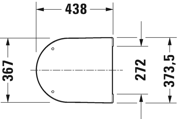Deska WC DURAVIT Me by Starck Compact 48cm, wolnoopadająca, biała 0020190000
