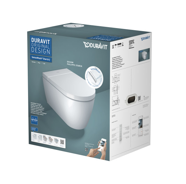 Toaleta myjąca DURAVIT SENSOWASH STARCK F LITE Compact, biała 650001012004310