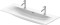 Umywalka DURAVIT VIU 123x49cm, 2 otwory, biała 2344120024