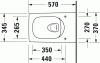 Miska wisząca WC DURAVIT VIU Rimless 57x37cm, biała 2511090000