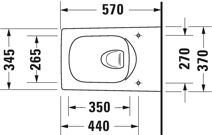 Miska wisząca WC DURAVIT VIU Rimless 57x37cm, biała 2511090000