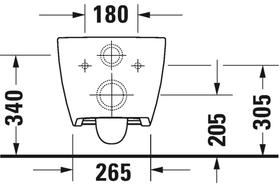 Miska wisząca WC DURAVIT VIU Rimless 57x37cm, biała 2511090000