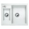 Zlewozmywak granitowy BLANCO METRA 6 61x50 cm, z korkiem aut., biały, PuraDur 516157