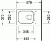 Miska wisząca WC DURAVIT VERO AIR Rimless 57x37cm, biała 2525090000