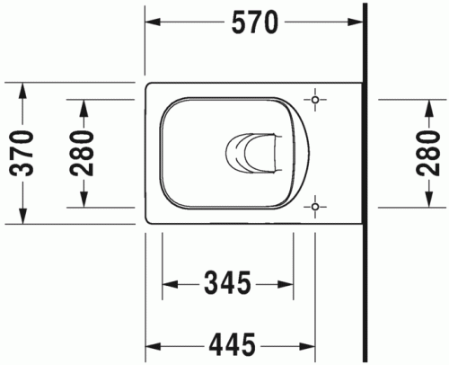 Miska wisząca WC DURAVIT VERO AIR Rimless 57x37cm, biała 2525090000