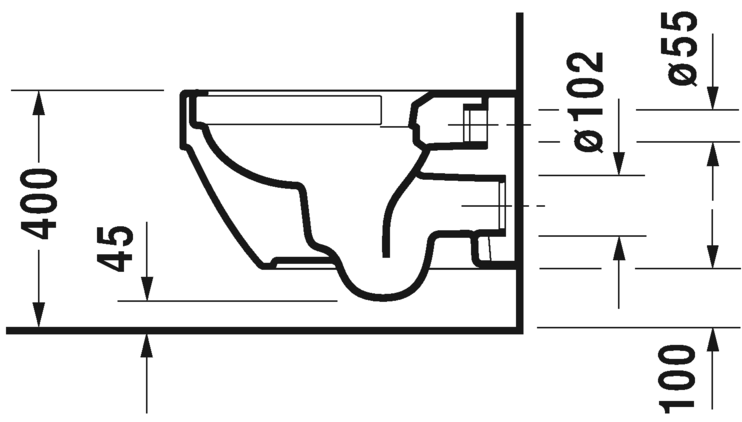 Miska wisząca WC DURAVIT VERO AIR Rimless 57x37cm, biała 2525090000