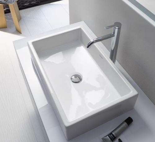 Umywalka nablatowa DURAVIT VERO AIR 60x38cm, szlifowana, bez otworu, bez przelewu, biała 2351600000