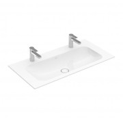Umywalka meblowa VILLEROY&BOCH FINION 100x50cm, 2 otwory, ceramiczny korek, CeramicPlus, biała 4164A1R1