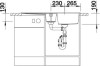 Zlewozmywak granitowy BLANCO METRA 6 S 100x50 cm, z korkiem aut., tartufo, PuraDur 517354