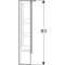 Szafka z lustrem GEBERIT ACANTO 60x22x83xcm, 2 drzwi, oświetlenie LED, dąb mystic 500.644.00.2