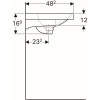 Umywalka GEBERIT ACANTO 75x48cm, biała 500.622.01.2