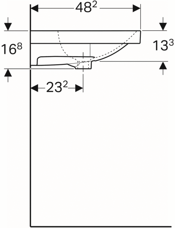 Umywalka GEBERIT ACANTO 90x48,2cm, biała 500.623.01.2