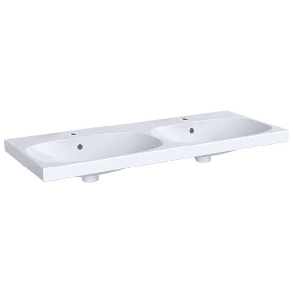 Umywalka podwójna GEBERIT ACANTO 120x48,2cm, 2 otwory, biała 500.627.01.2