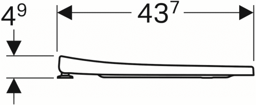 Deska WC GEBERIT ACANTO wolnoopadająca, biała 500.660.01.2