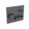 Tablica magnetyczna GEBERIT ACANTO 45x39cm, ze schowkami, czarny mat 500.649.16.1