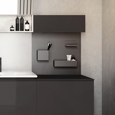 Tablica magnetyczna GEBERIT ACANTO 45x39cm, ze schowkami, czarny mat 500.649.16.1