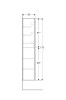 Słupek GEBERIT ACANTO 17,4x45x173cm, 1 drzwi, szkło lava, lava 500.637.JK.2