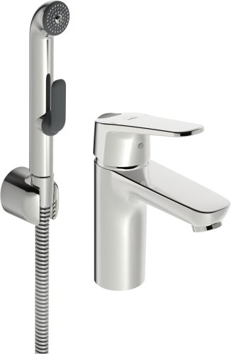 Bateria umywalkowa ORAS VEGA XL Bidetta, eko przycisk, korek click-clack, chrom 1802FG