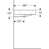 Umywalka GEBERIT ICON 75x48,5cm, biała 124075000