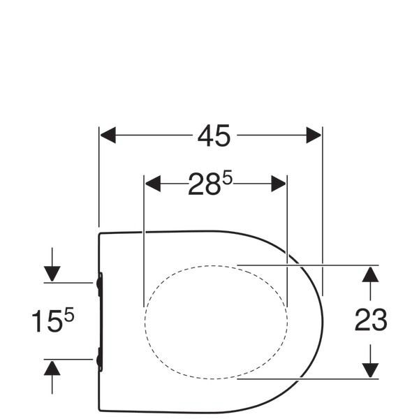 Deska WC GEBERIT ICON SLIM wolnoopadająca, biała 574950000