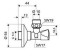 Zawór SCHELL SANLAND grzybkowy 1/2 x 3/8 kątowy zacisk chrom ( bateria ) 970330000