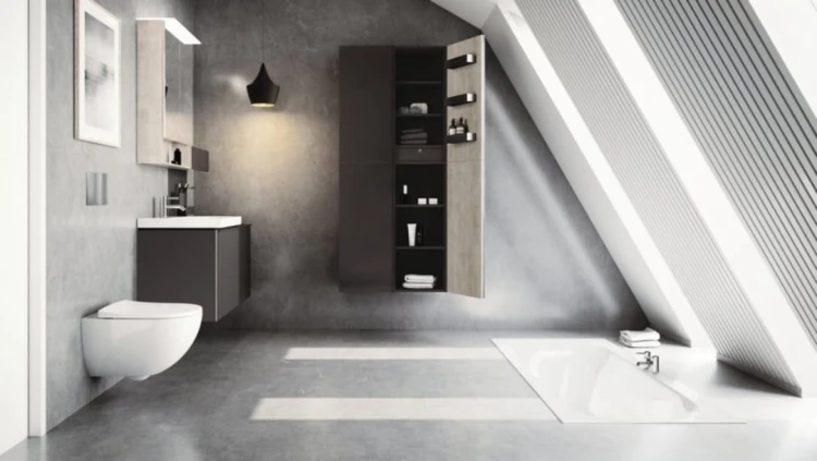 Wanna prostokątna GEBERIT SOANA SLIM Duo 170x75cm, biała 554.003.01.1