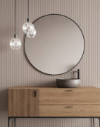 Lustro HOZZE VILA 70cm, aluminium, czarny mat 500-001