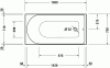 Wanna prostokątna DURAVIT D-NEO 150x75cm, biała 700471000000000