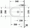 Bidet wiszący DURAVIT D-NEO 54x36cm, biały 2295150000