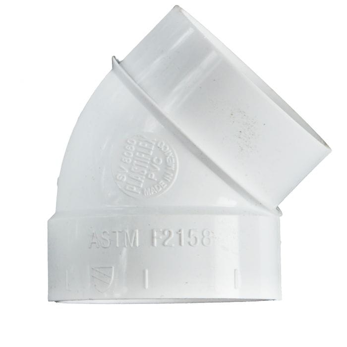 Łuk nyplowy VITECO 45° PVC2 do instalacji odkurzacza V1D8SV8060