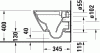 Miska wisząca DURAVIT D-NEO Compact 48x36cm Rimless, biały 2587090000