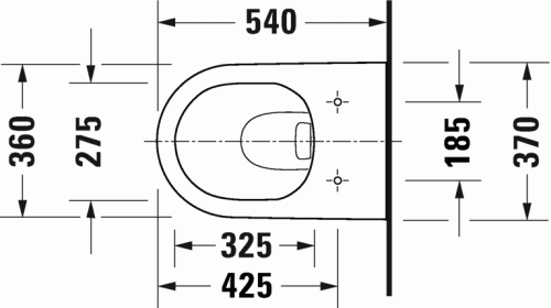 Miska wisząca DURAVIT D-NEO 54x36cm Rimless, ukryte mocowania, biały 2577090000