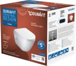 Miska wisząca DURAVIT D-NEO Compact 48x36cm Rimless + deska wolnoopadająca, biały 45870900A1