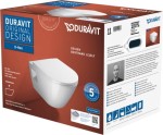 Miska wisząca DURAVIT D-NEO 54x36cm Rimless + deska wolnoopadająca, biały 45780900A1