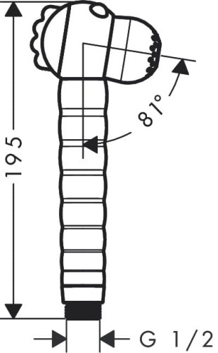 Słuchawka natryskowa  HANSGROHE JOCOLINO 2jet dla dzieci,  Lew  28760210