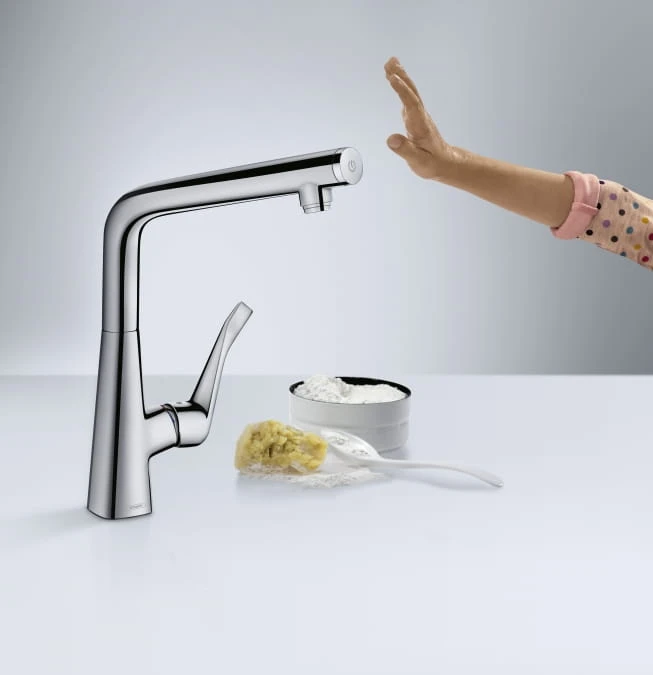 Bateria umywalkowa HANSGROHE METRIS z obrotową wylewką, chrom 14883000