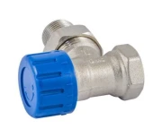 Zawór termostatyczny SCHLOSSER kątowy DN15 GZ 1/2x GZ M22x1,5 niklowany 601200010