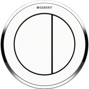 Przycisk spłukujący GEBERIT Typ 10, pneumatyczny, bialy-chrom 116.055.KJ.1