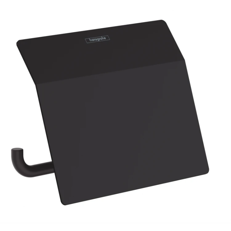 Uchwyt na papier HANSGROHE ADDSTORIS, z klapką, czarny mat 41753670