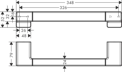 Pochwyt HANSGROHE ADDSTORIS 348mm, chrom 41744000