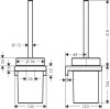 Szczotka WC HANSGROHE ADDSTORIS, wisząca, chrom 41752000