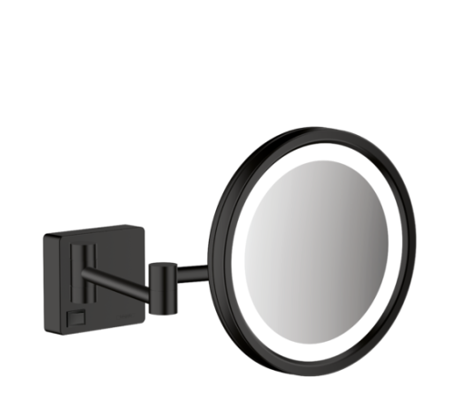Lusterko kosmetyczne HANSGROHE ADDSTORIS LED, czarny mat 41790670