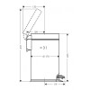 Kosz na smieci HANSGROHE ADDSTORIS 3L, czarny mat 41775670