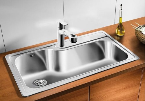 Zlewozmywak stalowy BLANCO PLENTA 86x50 cm, bez korka aut., stal szczotkowana 514029